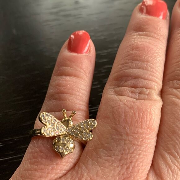 New sparkly Bumblee Bee Ring adjustable - Picture 1 of 4